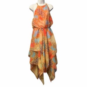 Chelsea Hankerchief  Hem Halter Dress